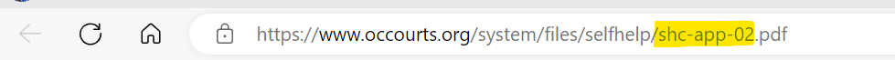 Screen shot of PDF URL