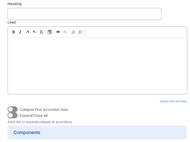 Add accordion heading