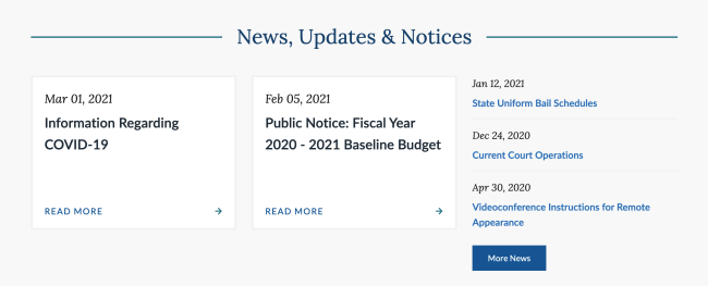 News-Updates-Example screen shot